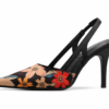 midnight bloom slingback stiletto heels