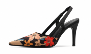 midnight bloom slingback stiletto heels