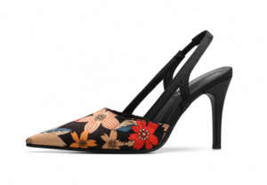midnight bloom slingback stiletto heels
