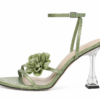 olive blossom stiletto sandals
