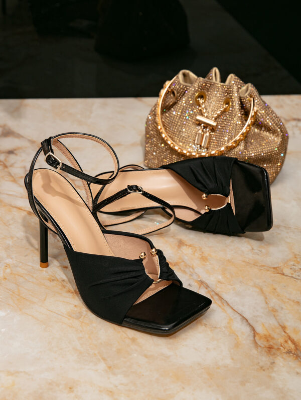 charm square toe heels