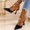 velvet night gold accent heels