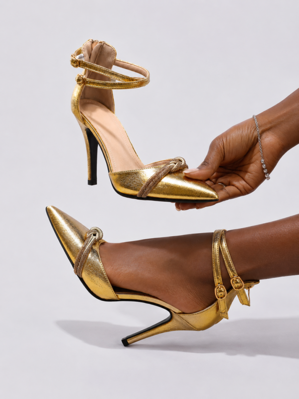 golden muse pointed toe heels