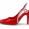 rhinestone ribbon pointed toe heels