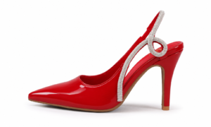 rhinestone ribbon pointed toe heels