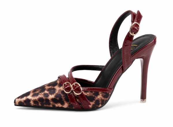 ruby edge leopard slingback heels